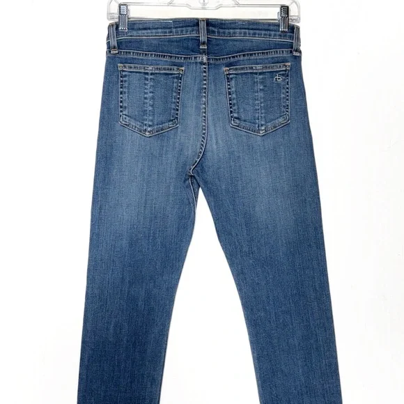 SOLD-Rag & Bone High Rise Vintage Wash Distressed Full Length Ankle Skinny Jeans - Picture 9 of 12
